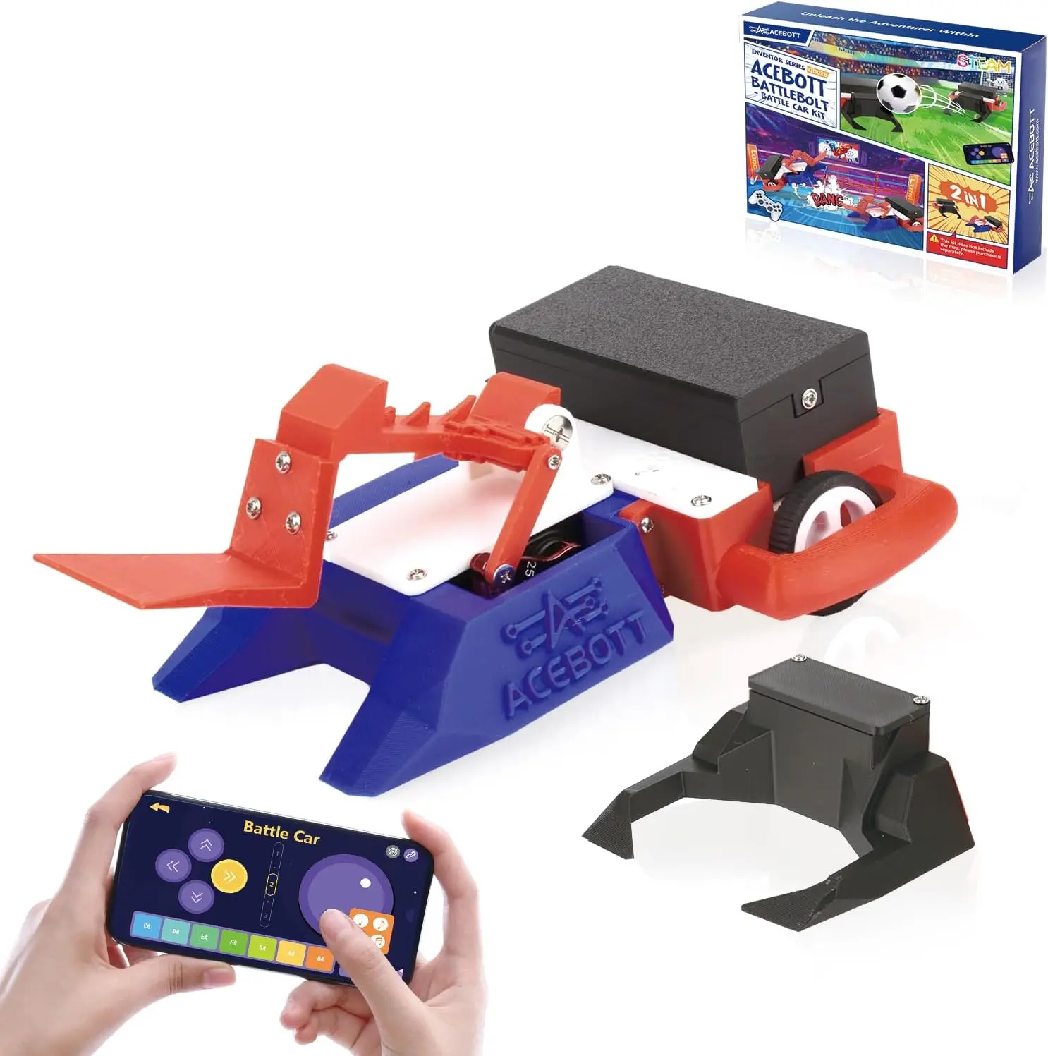 

Комплект футбольной и боевой машины ACEBOTT 2-в-1, робот-автомобиль с контроллером ESP32, для классных комнат STEM, обучающих соревнований
