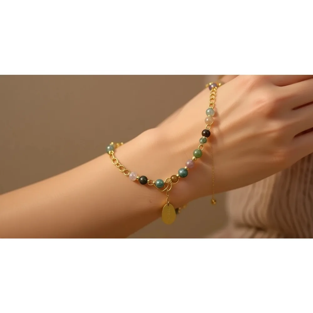 

Изящный браслет из натуральных камней 3 мм для женщин, ручной работы, для энергетического исцеления, регулируемый, 7,1 дюйма, идеальный подарок