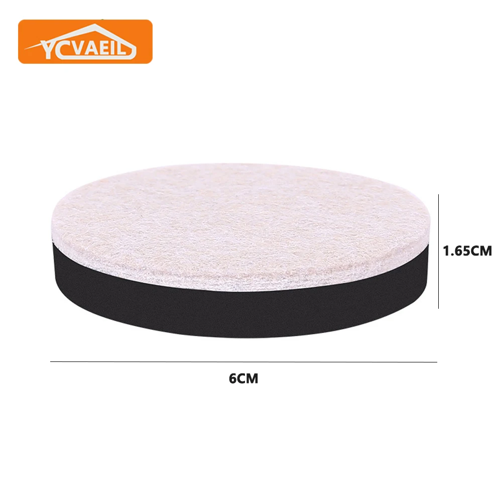 4Pcs Vilt Stoelen Benen Pads Matten Antislip Tafels Voet Matten Zelfklevende Floor Protector Ronde Home Bed sofa Furniture Been Matten