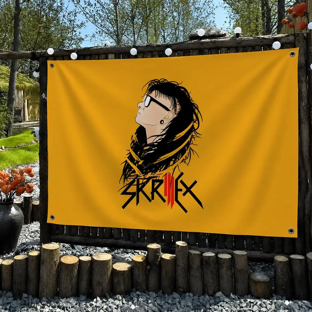 Musican S-Skrillex Singer Flags Wall Hanging Outdoor Garage Room Decorative Fashion Gift Background
