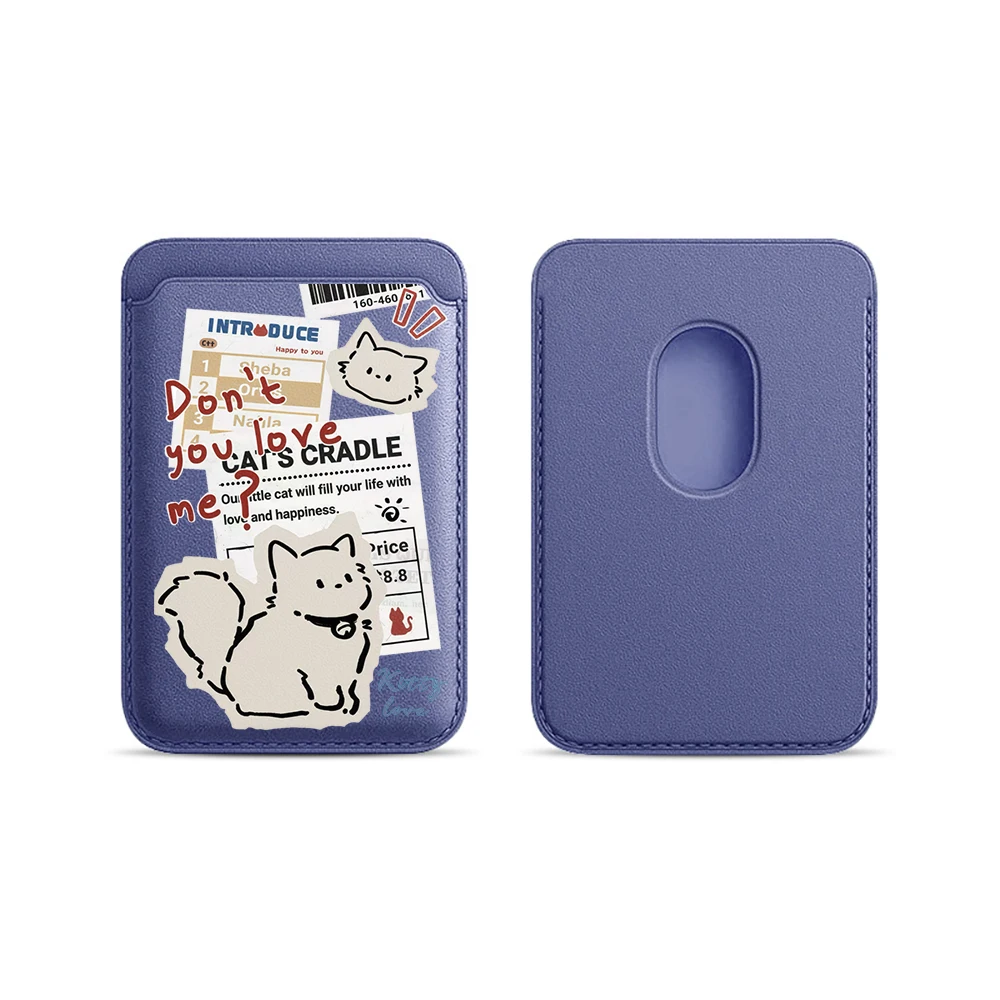 Kitty Love Leder-Kartenetui Handyhülle Kartenhalter für Magnetische Hülle Geeignet für alle iPhones für Magsafe Karten-Handy-Rückentasche – Detail 20