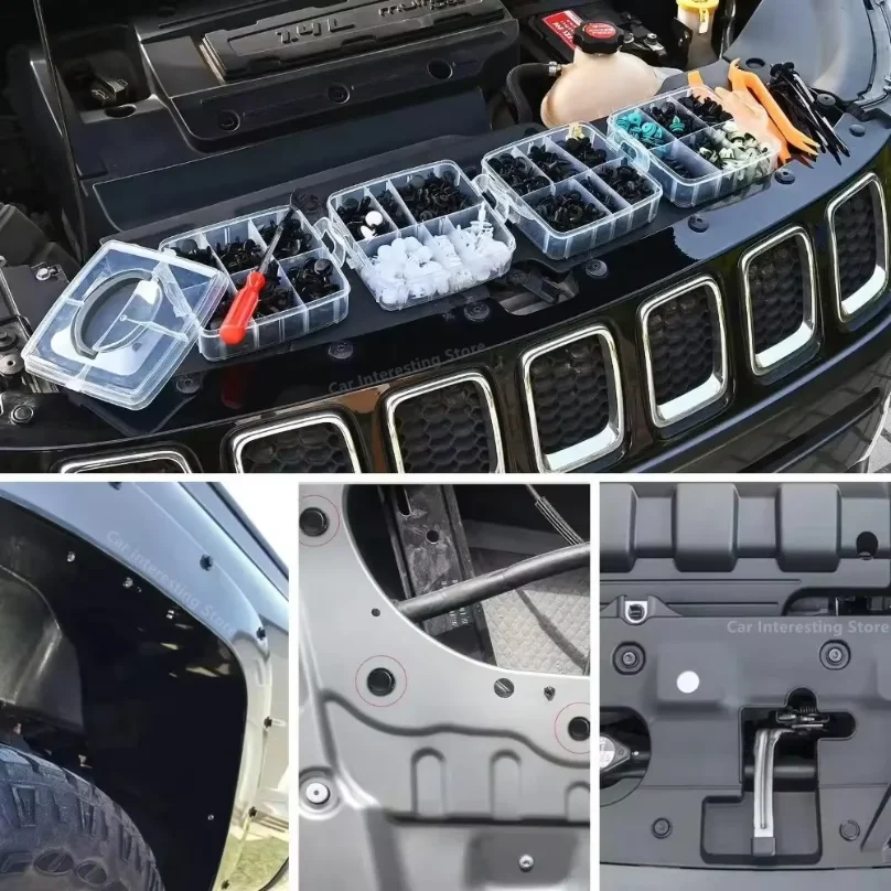 800pcs-100Pcs Car Fastener Clip Kit Fender Rivet Plastic Clips Auto Body Push Retainer Pin Rivet Bumper Door Trim Panel Repair