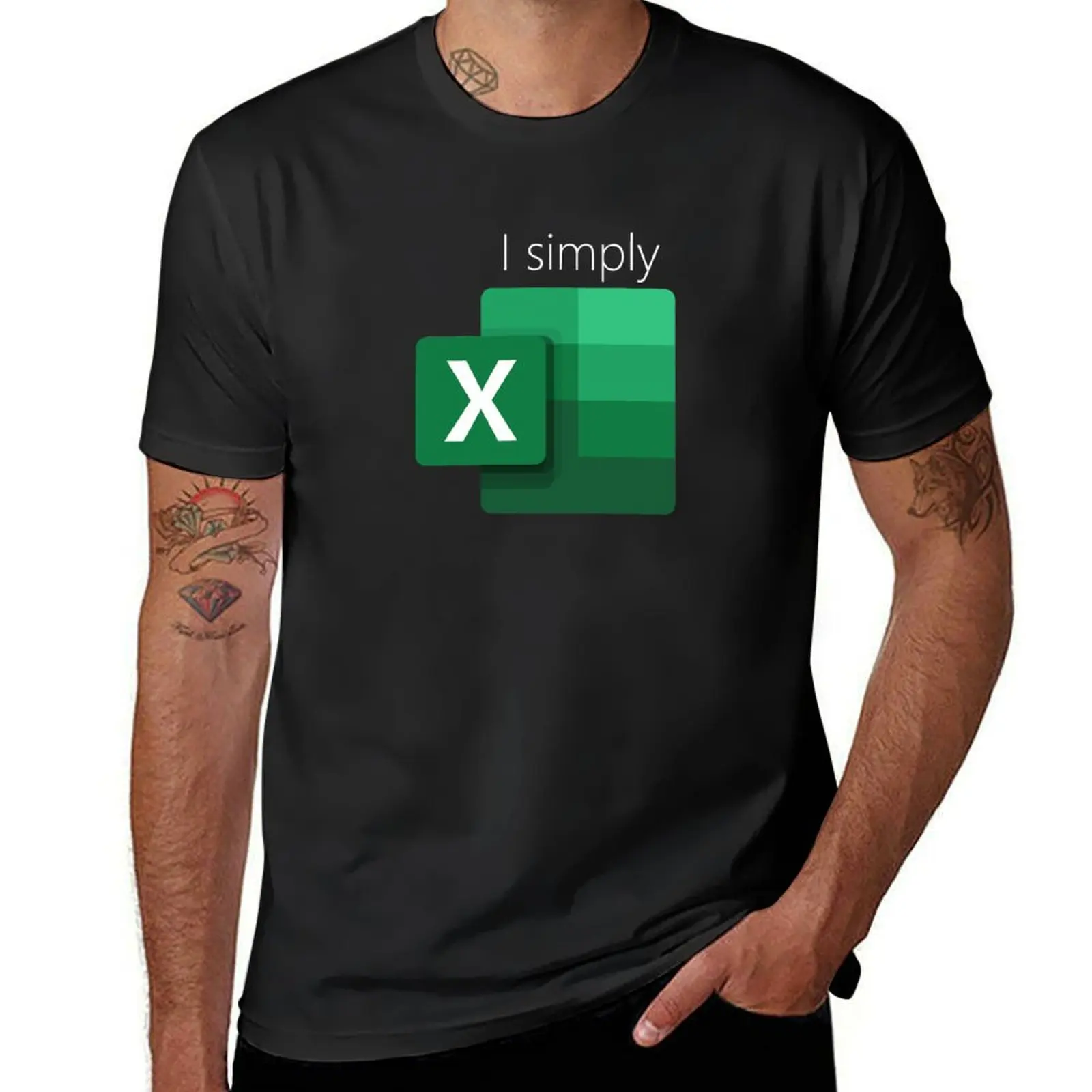 I simply Excel T-Shirt vintage clothes quick drying anime customs mens funny t shirts