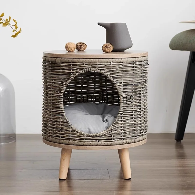 

FG Four Seasons Cat Pet Nest Round Stool Modern Simple Cat House Semi-closed