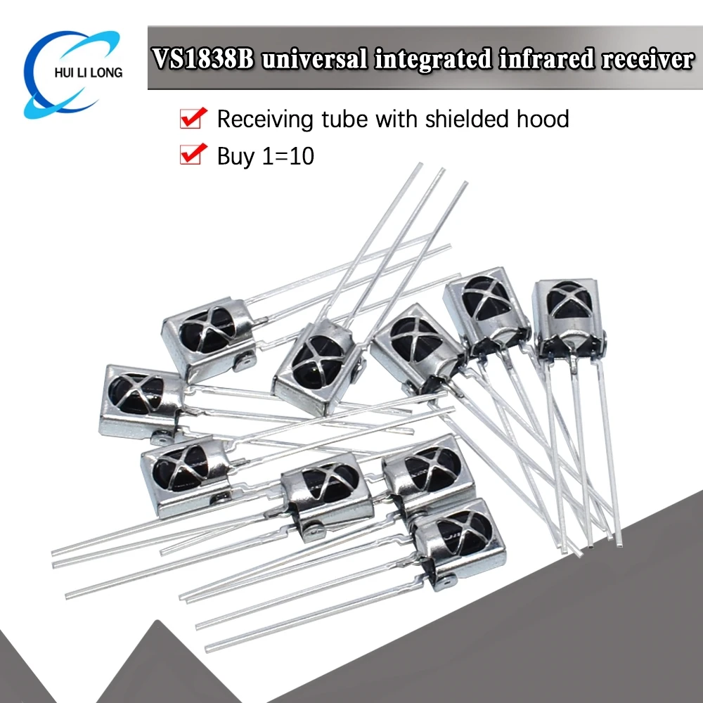 10 Buah/Lot Kepala Penerima Inframerah Universal Integrasi General/Sensor Inframerah HX1838 / VS1838 VS1838B
