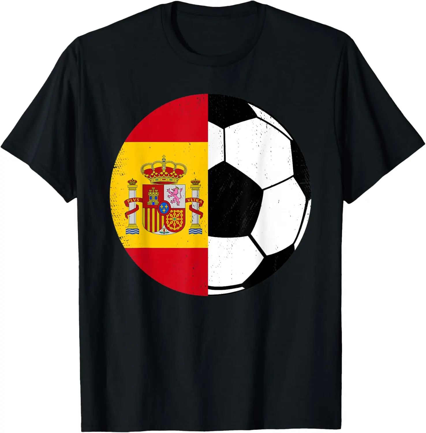 Spanish Flag Soccer Fans Football Lovers Gifts Spain T-Shirt 100% Cotton Trendy Y2K Short-Sleeve Tee-Soft, Quick-Drying,