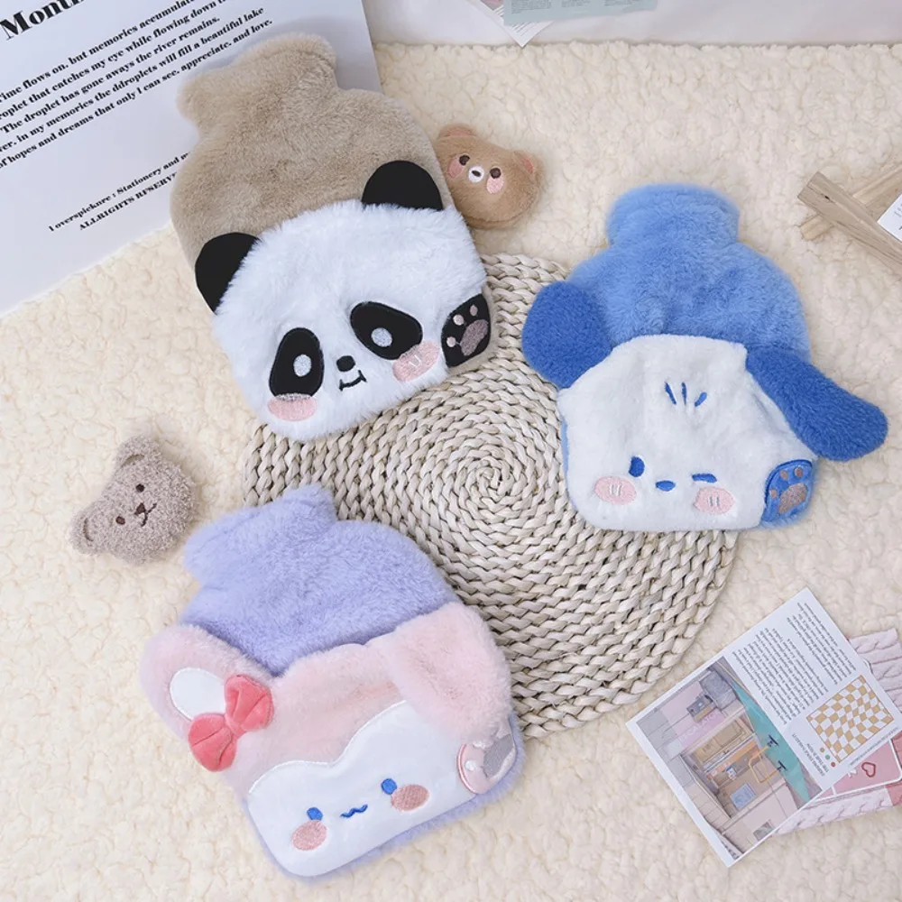 Creative Plush Cartoon Hot Water Bottle Cold-Proof Soft Water-filled Hot Water Bottle Cute Exquisite Pocket Hot Water Bag Home