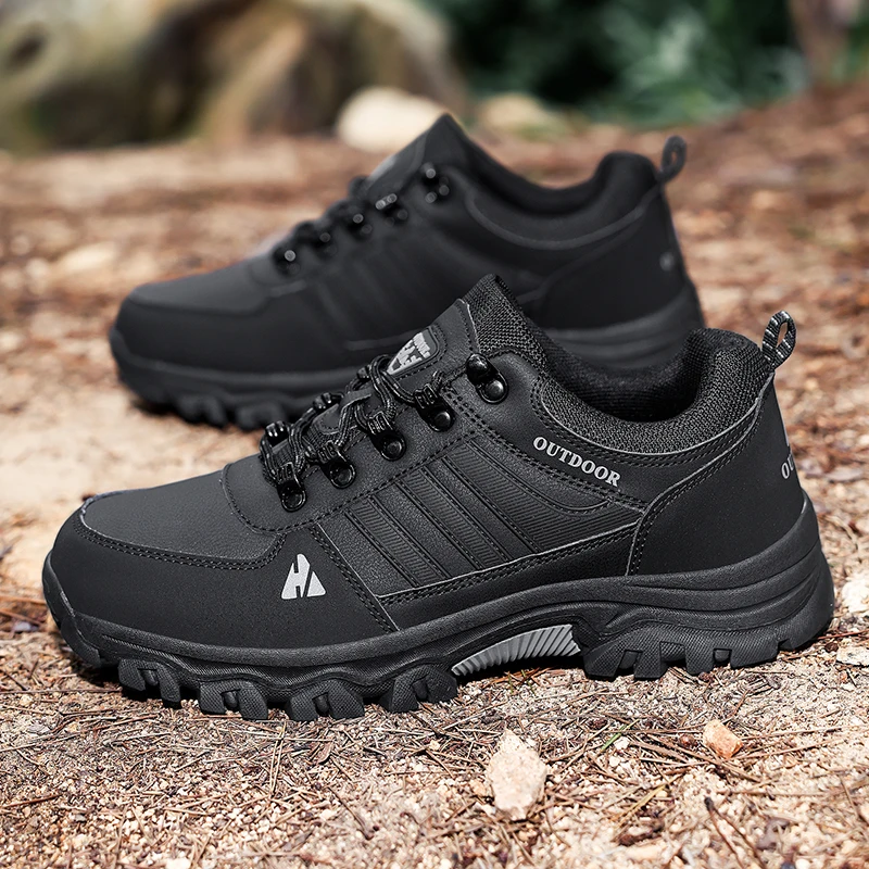 Mesh Upper Light Trekking Sneakers Anti Slip Rubber Sole Simple Style Men Outdoor Climbing Footwear