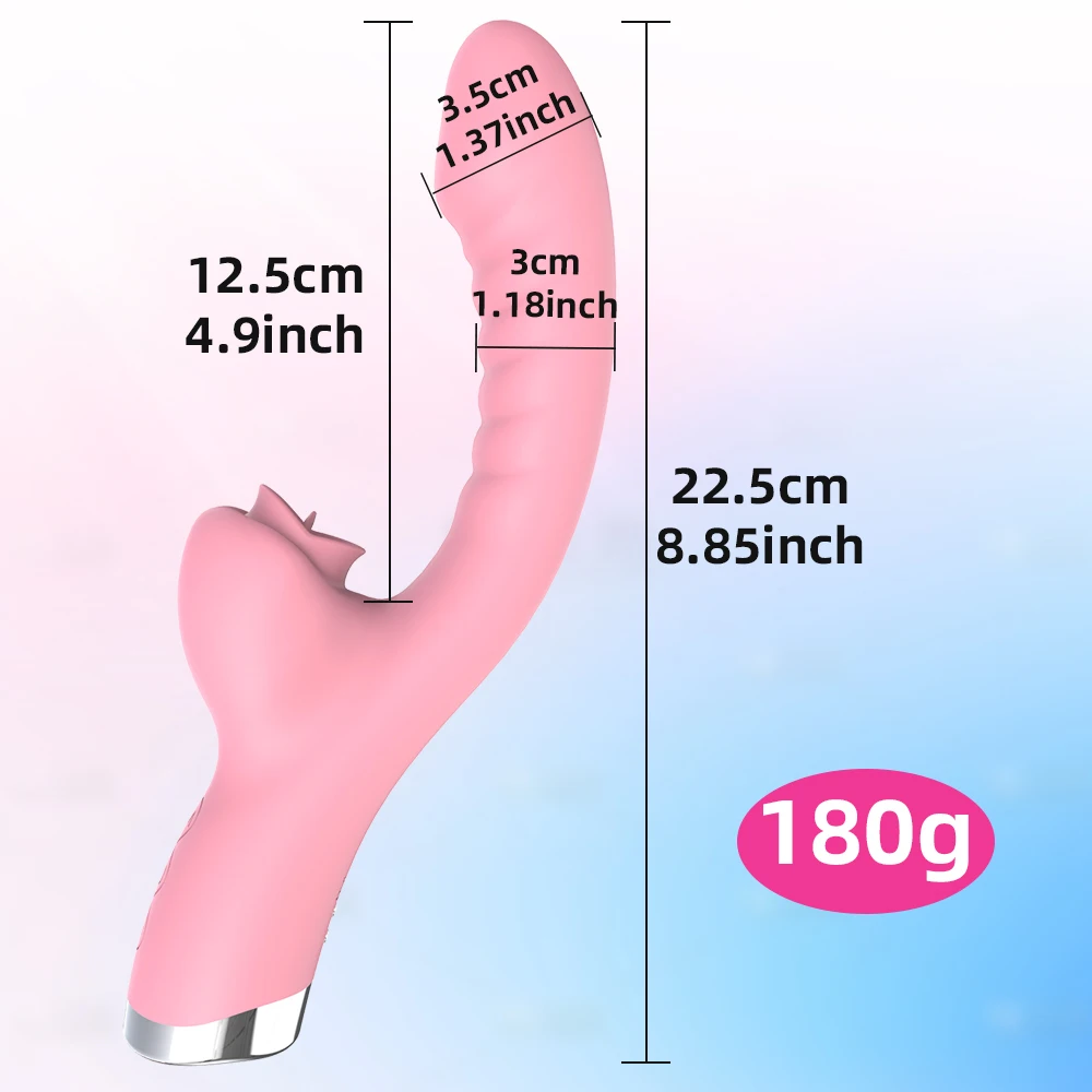 2 In 1 Licking Machine Clitoris Stimulator Vibrator For Women G-Spot Powerful Vibro Dildo Wand Female Clit Sucker Adult Sex Toys view 6