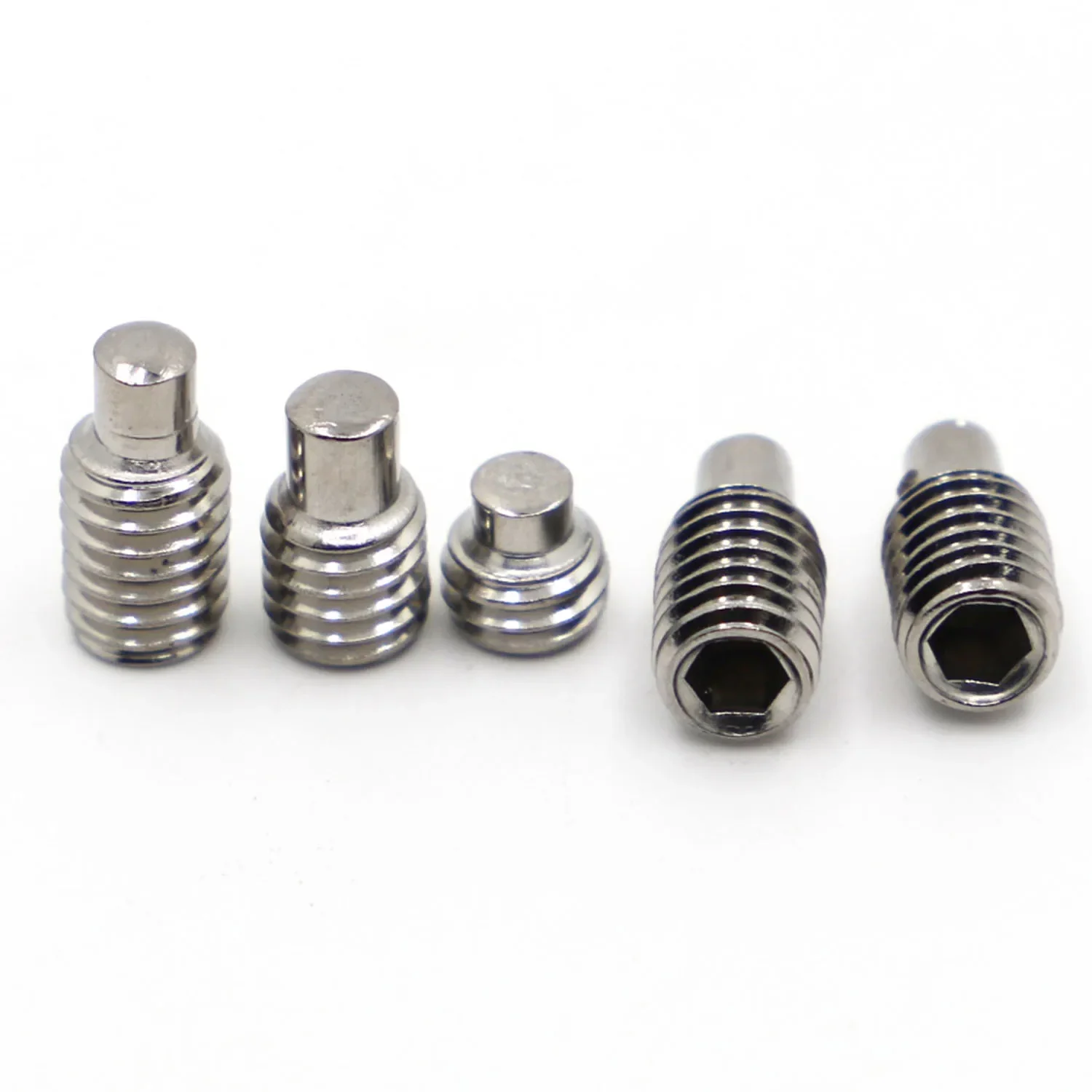 M3 M4 M5 M6 M8 304 Stainless Steel Terminal Grub Convex End Screw Hexagon Socket Set Screws With Dog Point GB97 DIN915