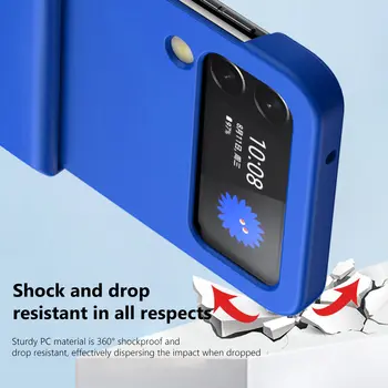 適用於三星 Galaxy Z Flip 3/4 5G 的磁吸式手機殼,全方位保護鉸鏈,豪華保護套,附相機鏡頭蓋 6 最佳銷售 三星翻蓋3手機殼 - №5