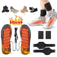 Plantillas de zapatos con calefacción USB para hombres, mujeres, esquí al aire libre de invierno, pies más cálidos, almohadilla para zapatos, batería de calefacción eléctrica, plantillas térmicas