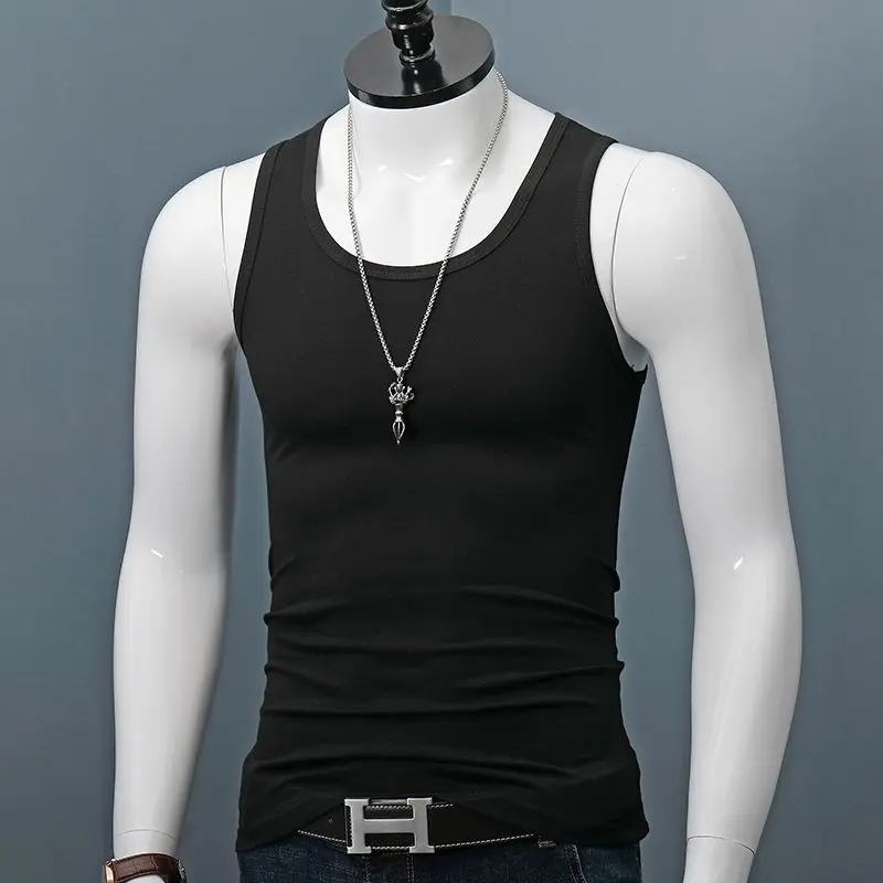 Men's Modal Cotton Wide Strap  Top Slim Fit Workout Undershirt Vest