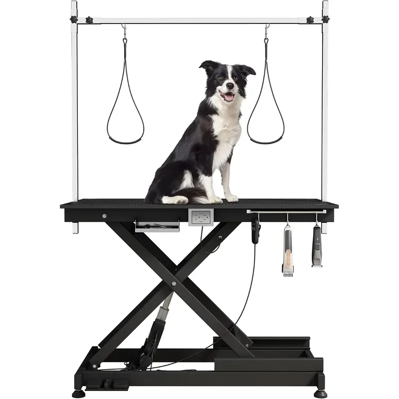 50 Electric Dog Grooming Table 9 37 Height Adjustable Heavy Duty Professional Lift Dog Grooming Table for Large Dogs with 2