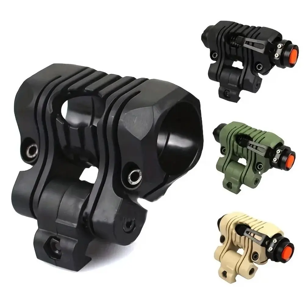 Durable 25mm Helmet Flashlight Holder Plastic With Wrench Light Clamp Mount Adjustable Multi-Angle Fast Helmet Accessory