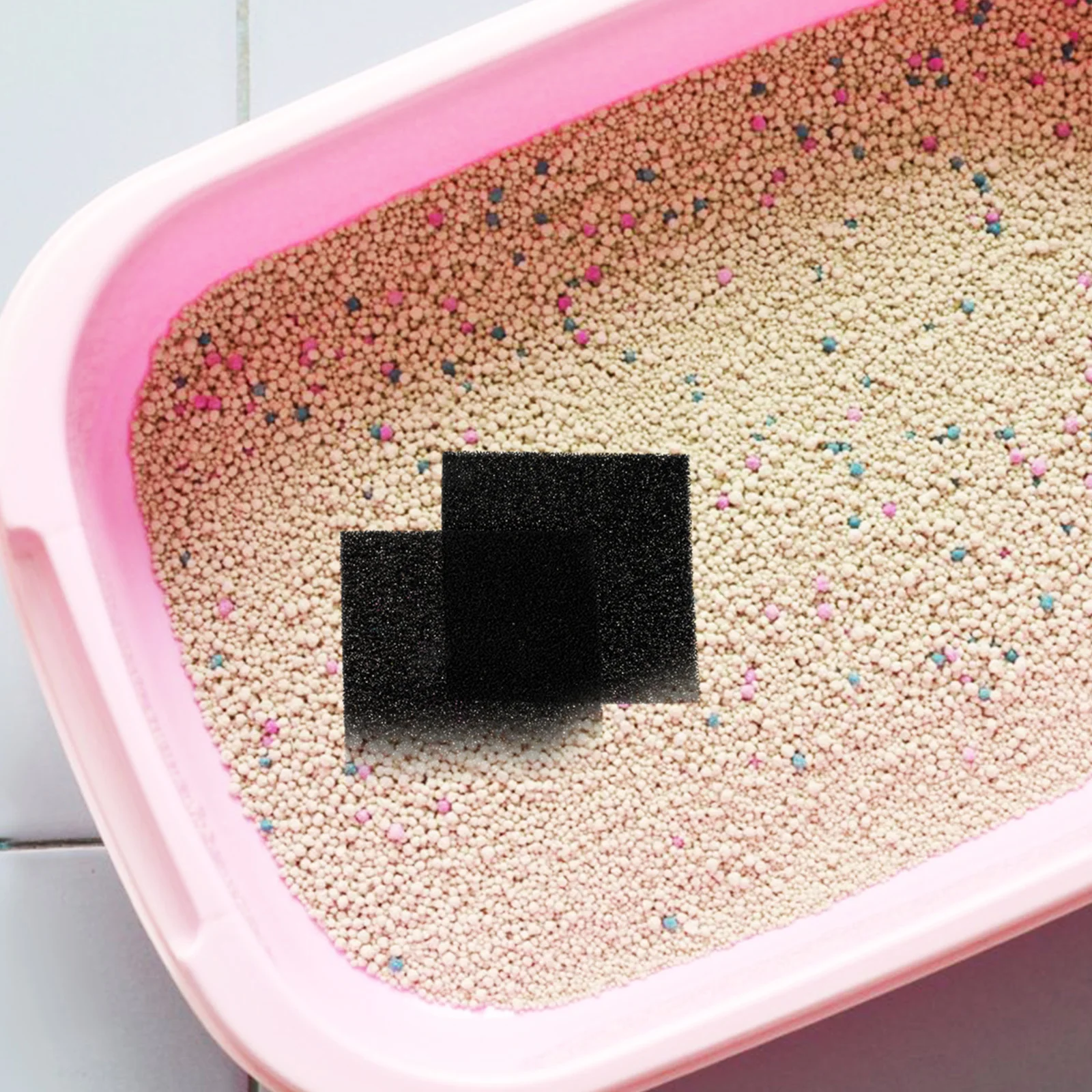 

10pcs Cat Litter Deodorizer Filter Pads Odor For Litter Box Sponge Absorbent Household Pet Freshener Convenient