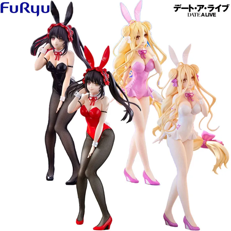 

In Stock FuRyu Genuine BiCute Bunnies DATE A LIVE Tokisaki Kurumi Anime Character Christmas Gift Collection Action Toys Model