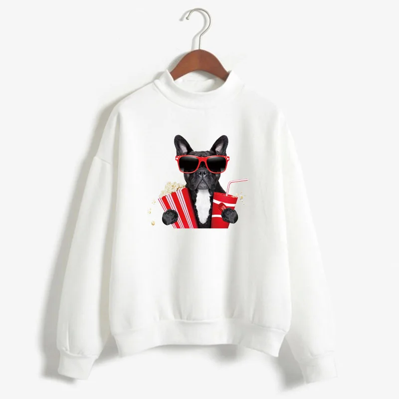 

Kawaii dog Print Woman Sweatshirts Sweet Korean O-neck Knitted Pullovers Thick Autumn Winter Candy Color Women Clothing