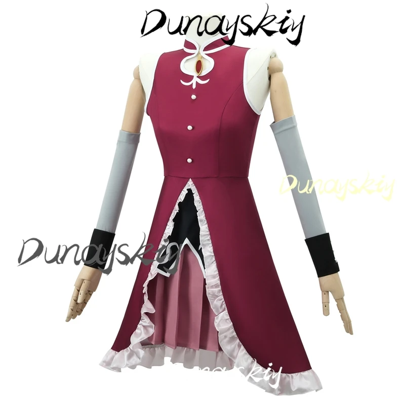 Anime Puella Magi Madoka Magica Combats Wig Sakura Kyoko Cosplay Costume Wig Halloween Party Costume Women Customized Outfit
