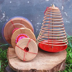 12/24/48 Hours Threading Tower Incense Pan Incense Natural Sandalwood Home Indoor Smell Burning Clean Air Home Decoration