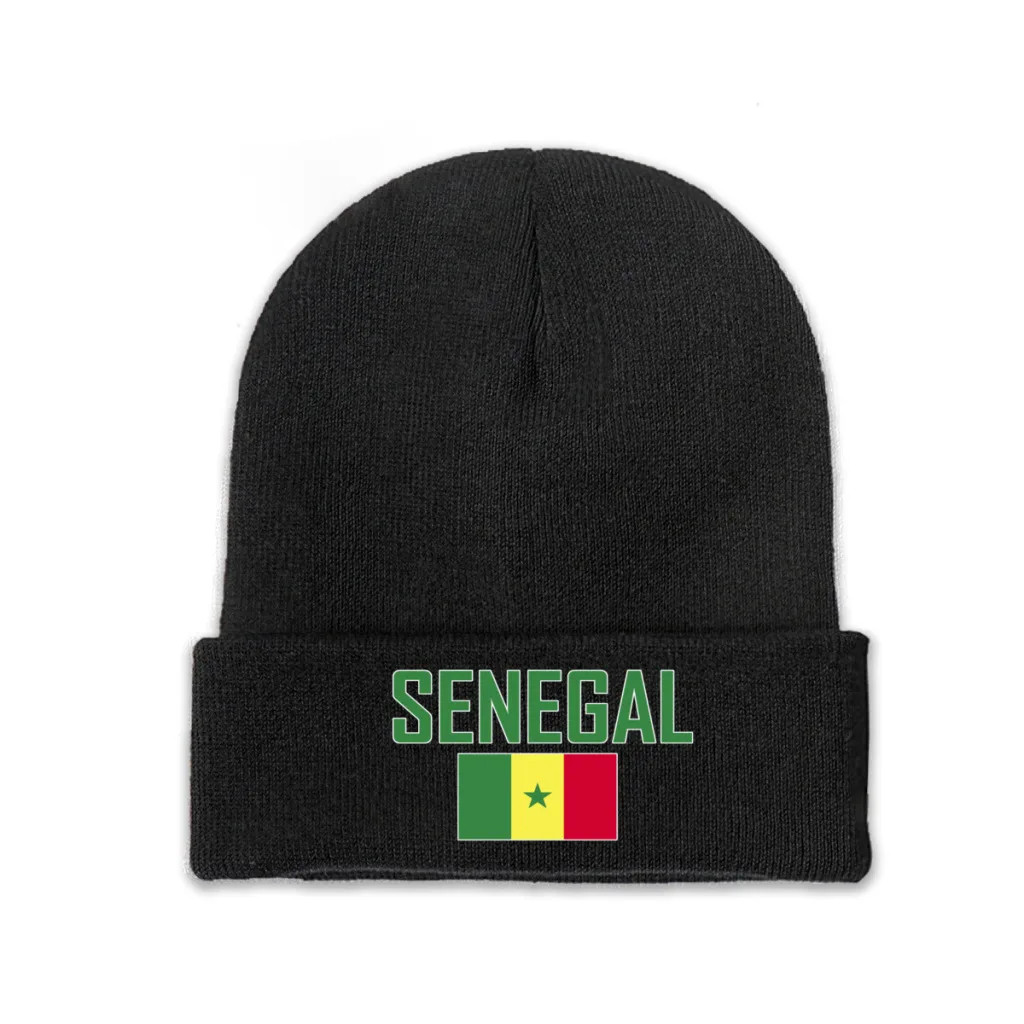 SENEGAL Country Flag Top Print Men Women Unisex Knitted Hat Winter Autumn Beanie Cap Warm Bonnet