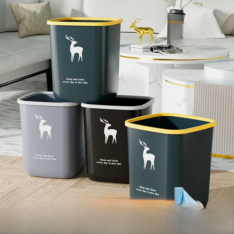 

New Home Use Trash Can High Capacity No Cover Ring Type for Bathroom And Room Simple Design Large Capacity Household Waste Bin