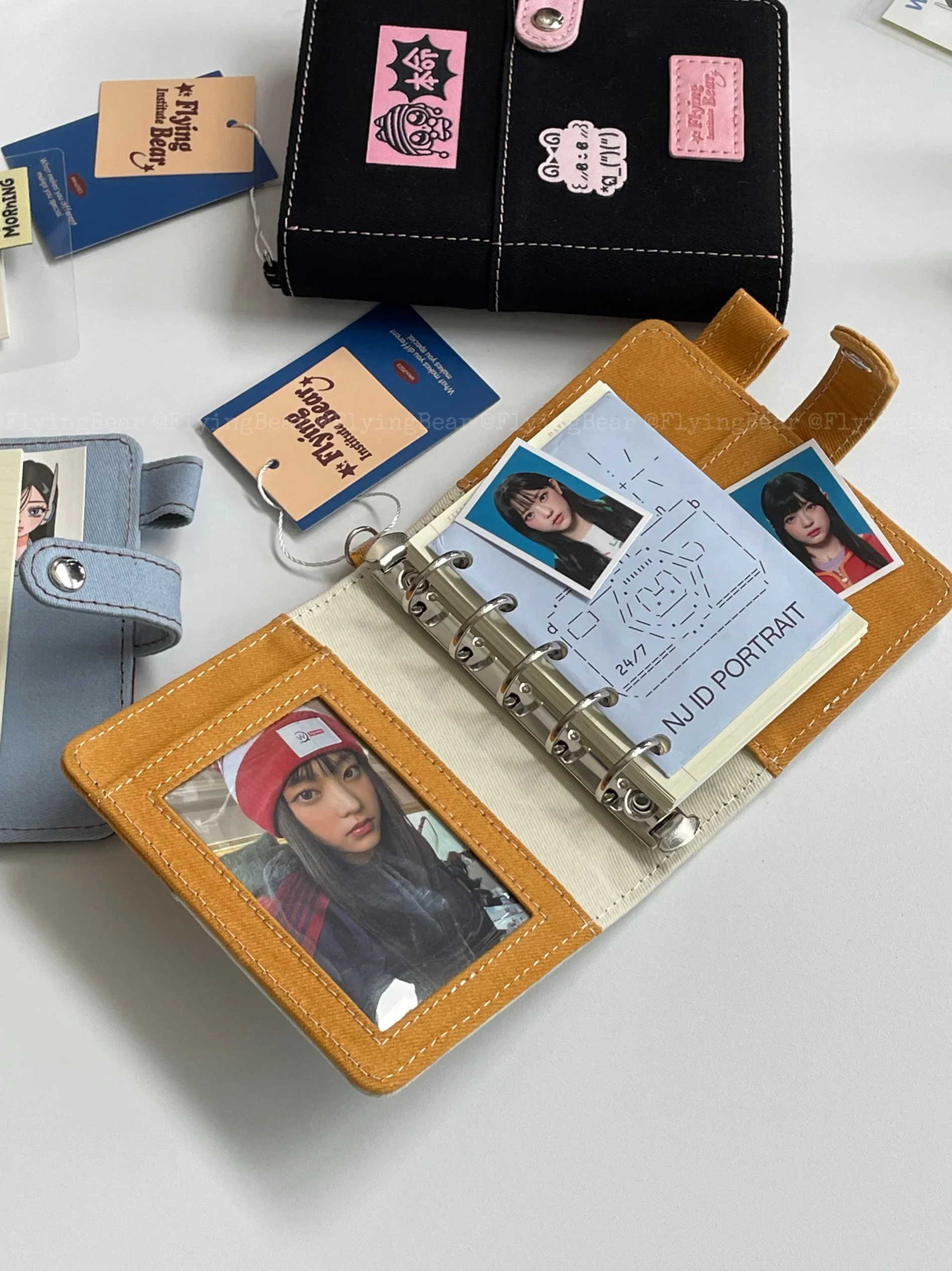 Jeans Patchwork Notebook M5 Loose Leaf Binder M5 Journal Girl Student Diary Notebook m5 다이어리