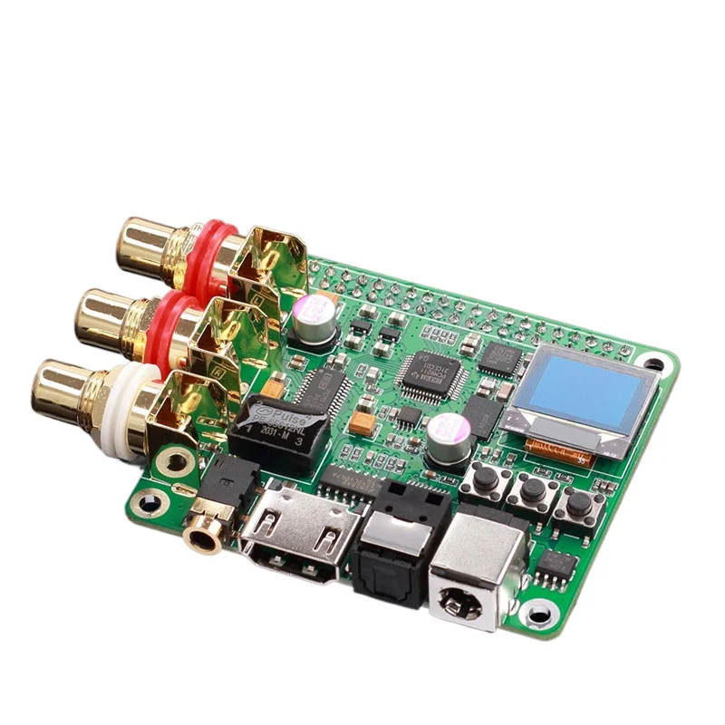 

Плата аудиодекодирования DAC Hi-Fi класса, плата расширения, коаксиальный оптоволоконный интерфейс I2S, аналоговый 3B + 4B цифровой вход