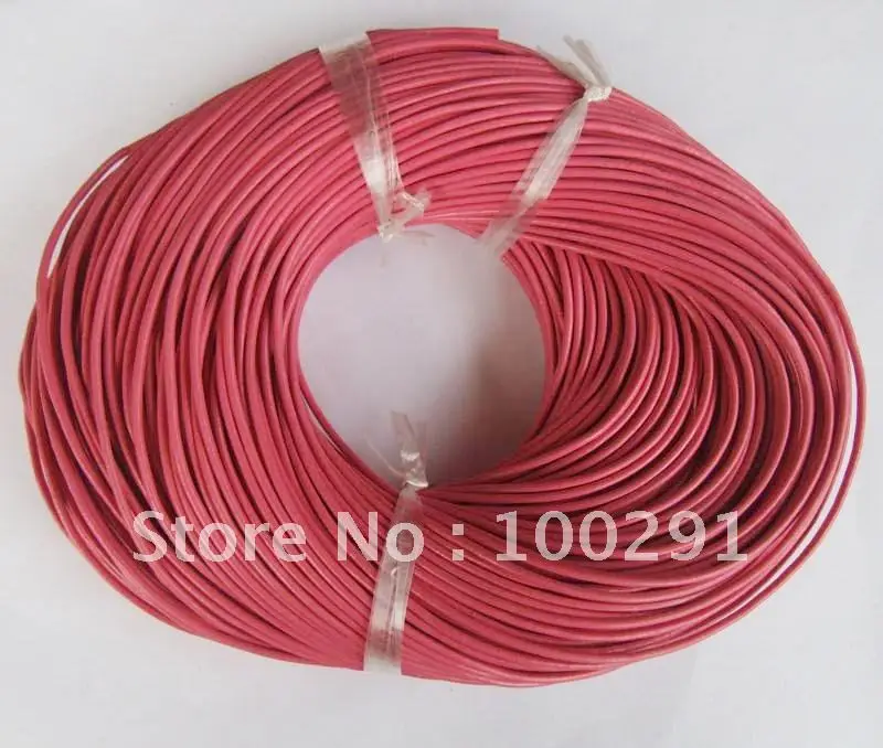 100m / 1mm Leather cords!! color of red,beautiful type and size,