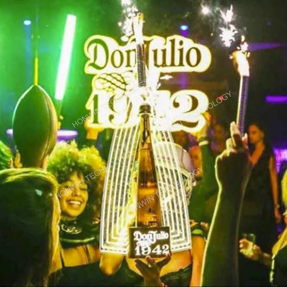 LED DON JULIO 1942 Tequila Glow Bar Champagne Wine Bottle Glorifier Display VIP Presenter For Night Club Lounge Party Decoration