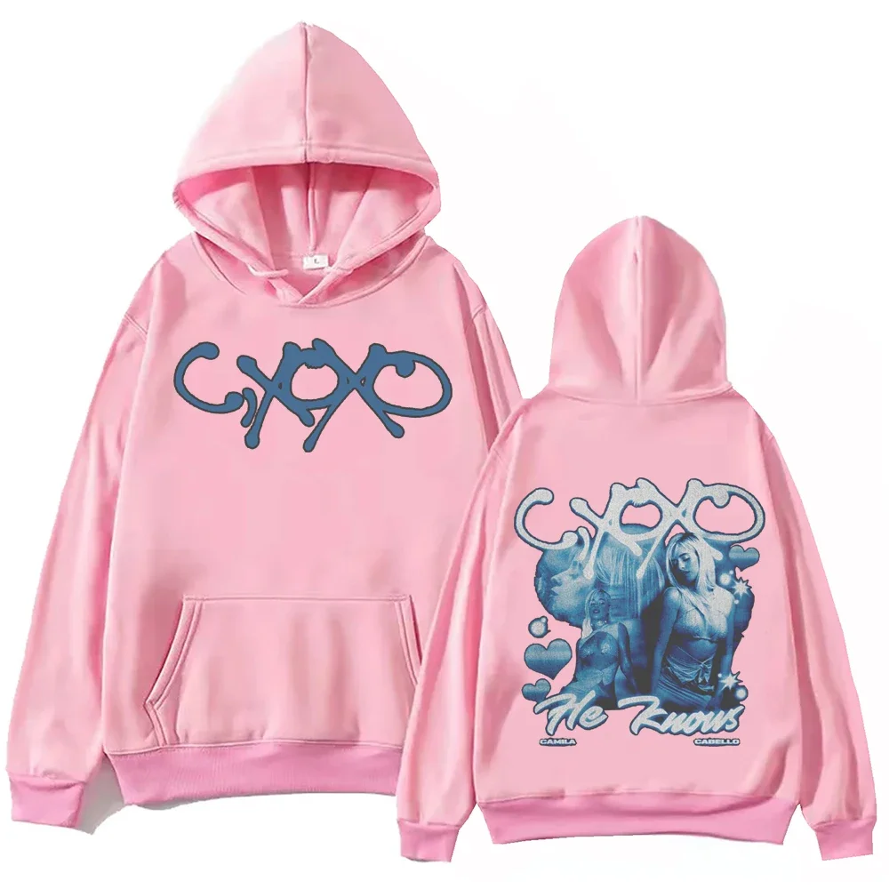 Camila Cabello C Xoxo Hoodie Harajuku Hip Hop Pullover Tops Man Woman Sweatshirt streetwear  sweatshirt  hoodie bape