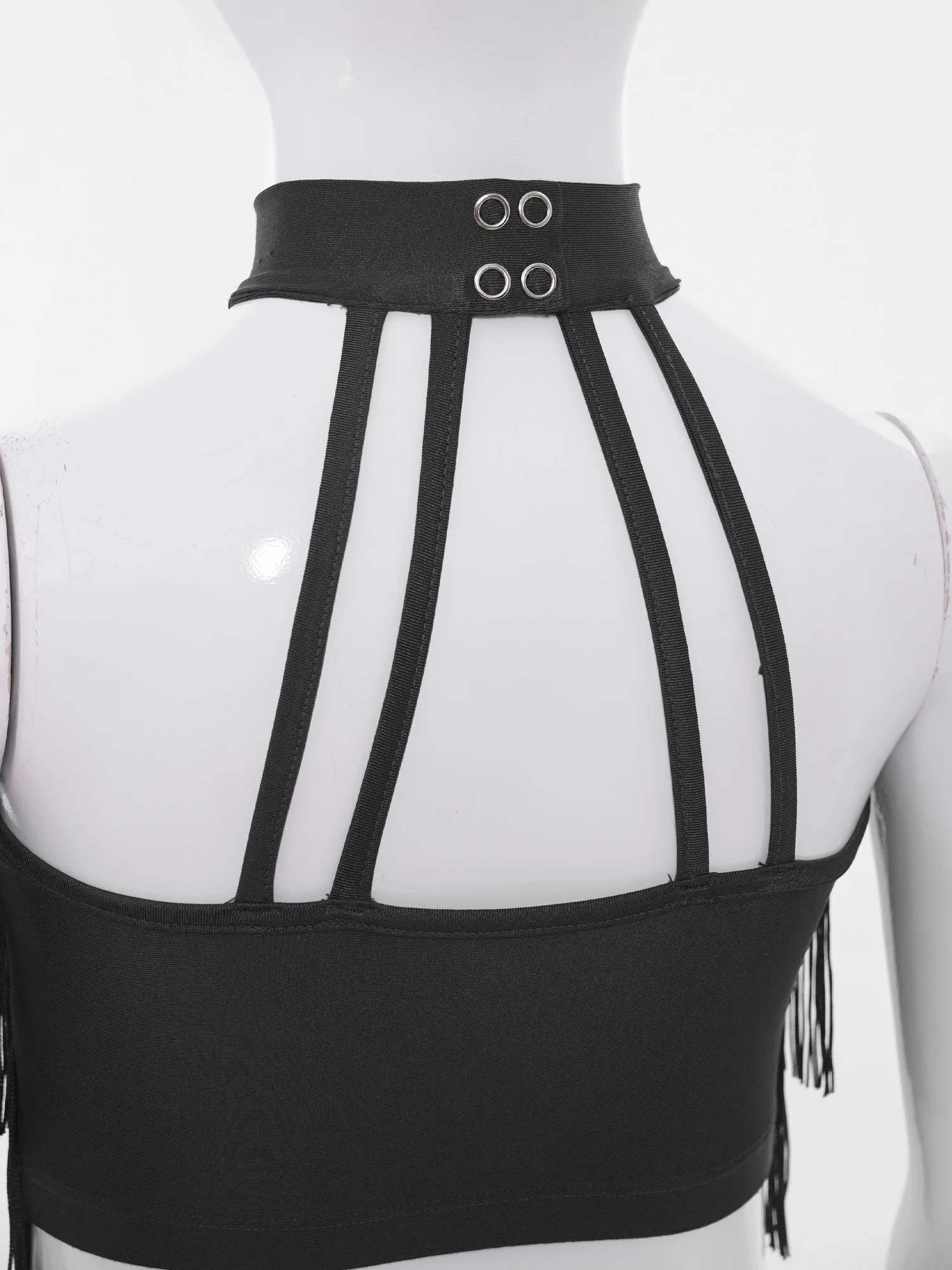 

Kids Girls Latin Salsa Dance Crop Vest Top Rumba Dance Tango Carnival Party Dancewear Samba Costumes Tassel Dancing Tank Tops