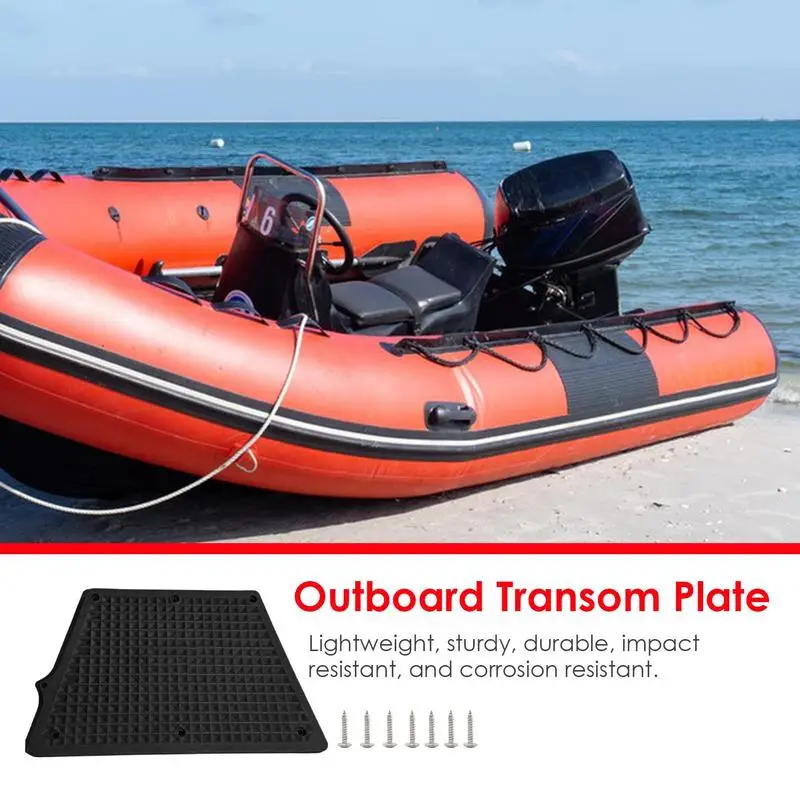 Motor Mount Transom PVC Bracket For Motor Transom Mounting Grid Design Trapezoidal PVC Pad Rust Resistant Transom Plate For