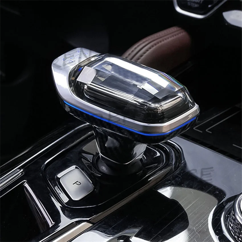 For 21-24 Geely Xingyue L  LED Modified Crystal Gear Shift Knob Decorative Cover Rear Shift Head Lever Car Special Accessories