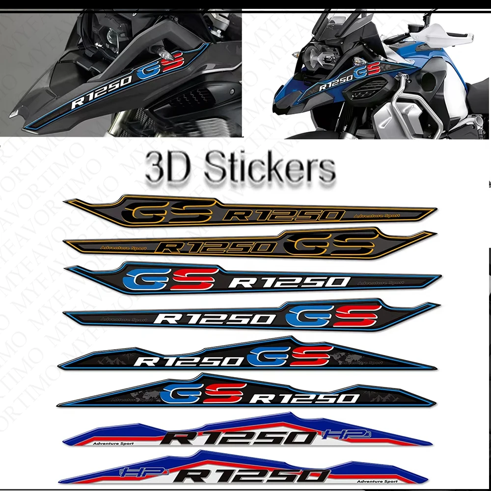 

Motorcycle For BMW R1250GS R1250 R 1250 GS GSA Tank Pad Side Panel Protector Fender Front Nose Fairing Beak Adventure Stickers