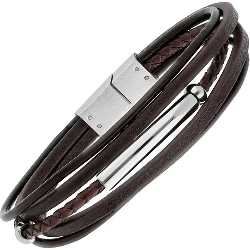 Getss Blz1350 Multi-Pattern Men 'S Steel Leather Bracelet