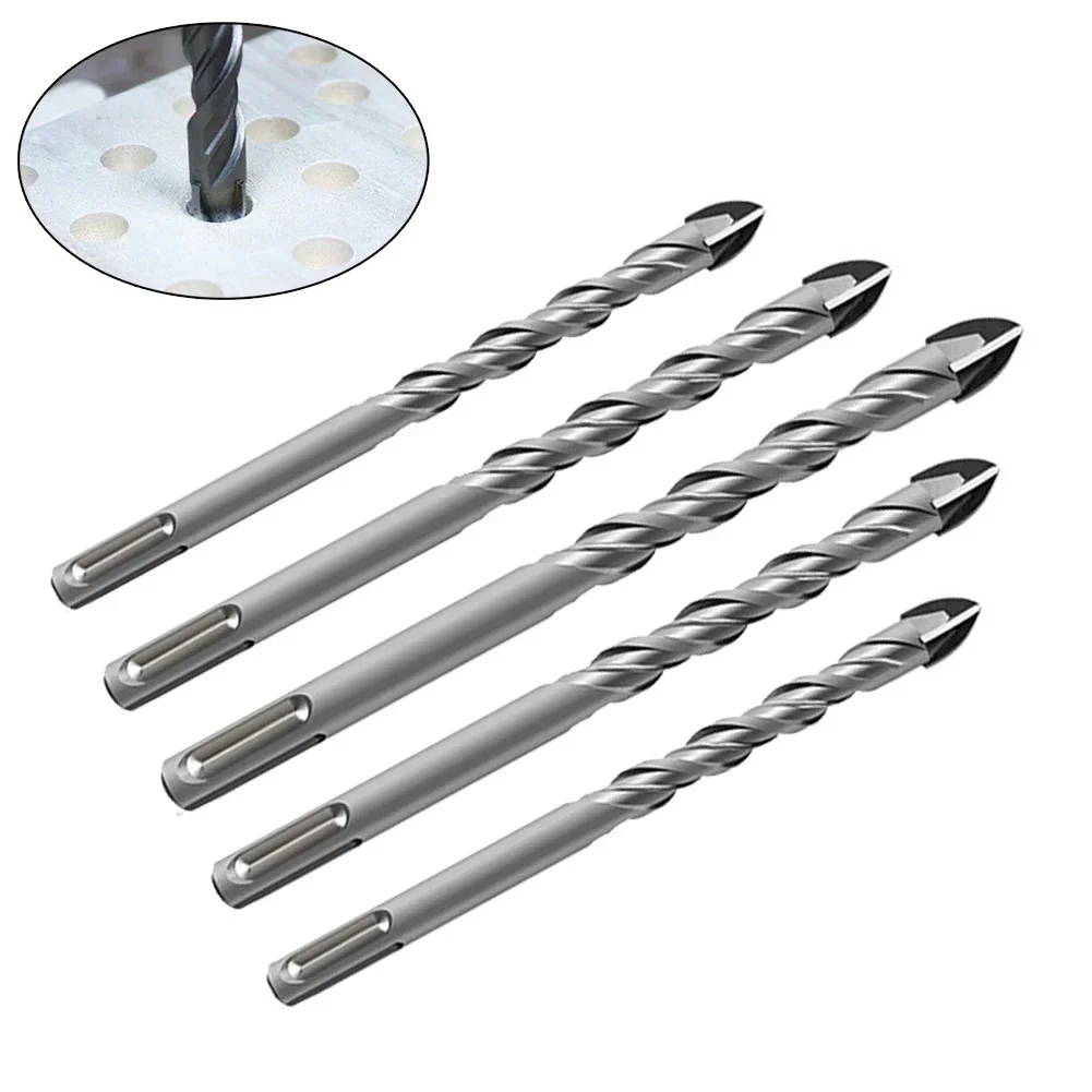 

6/8/10/12mm Drill Bit Kit Masonry Concrete Drill Bits For Glass Ceramic Tile Brick Plastic Wood Masons Hard Alloy Wall Hole Open