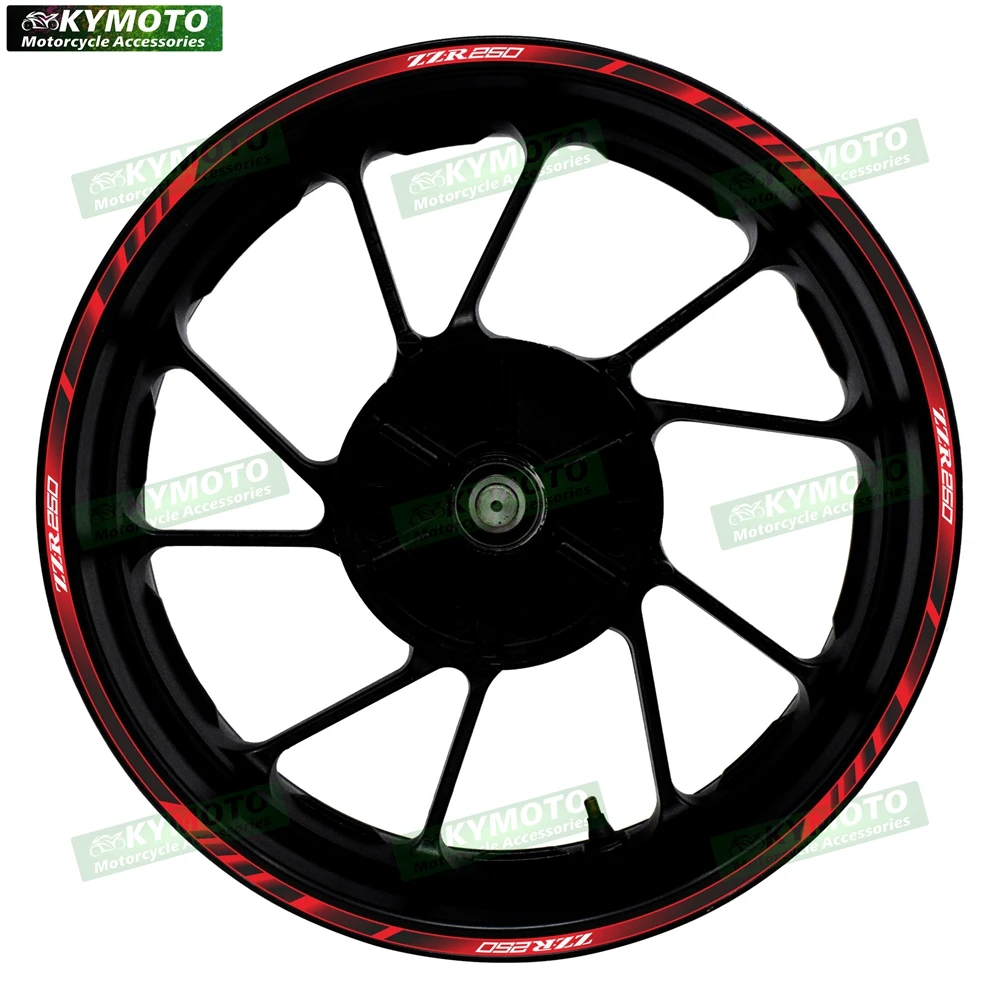 ل ZZ-R250 ZZR250 دراجة نارية الملحقات 17 بوصة العجلات الأمامية والخلفية الشارات هدية عجلة تعديل ملصقات عاكسة