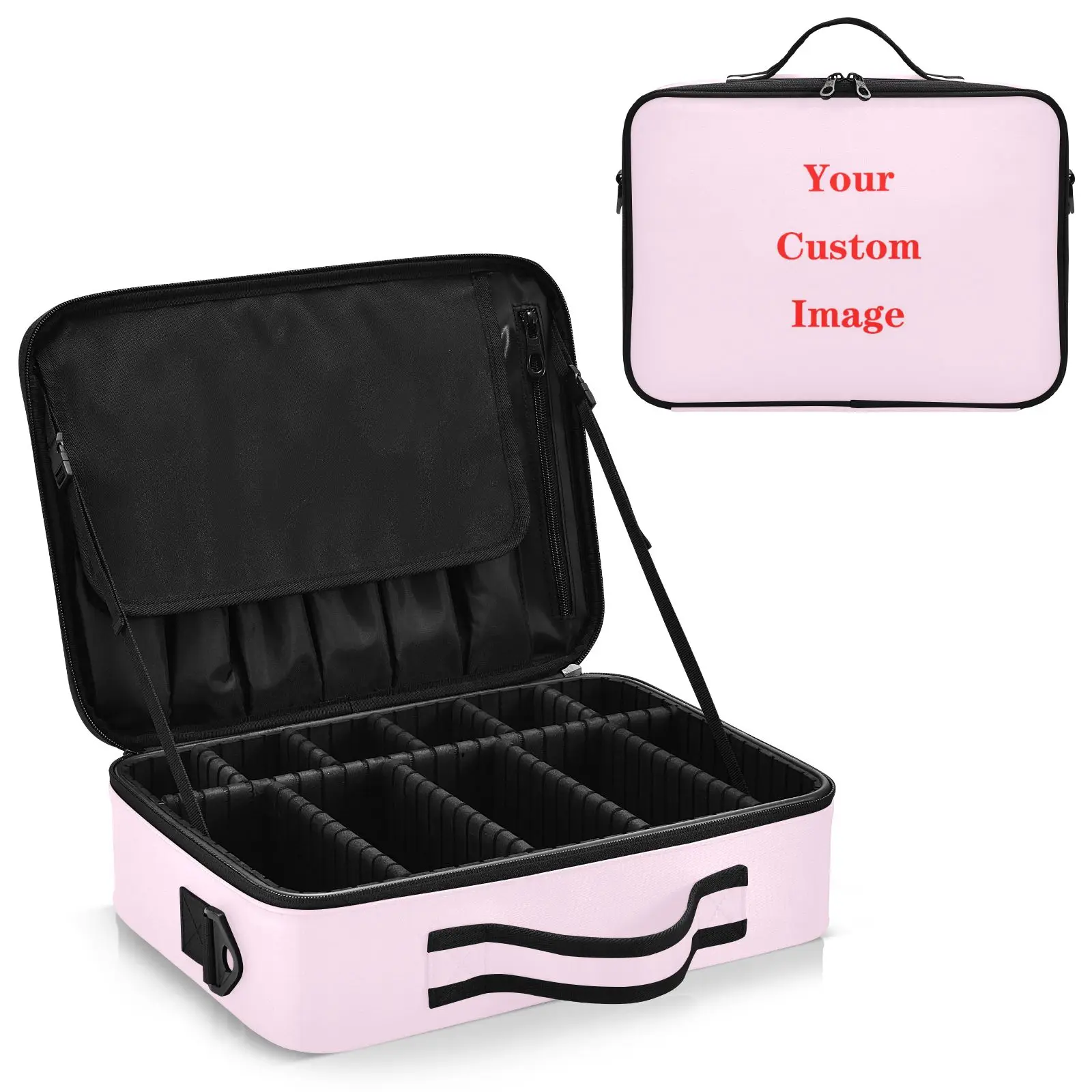 2022 New Cosmetic Bag Organizer Women Travel Make Up Customized Pattern large Capacity Cosmetics Suitcases Makeup Toiletry Bag