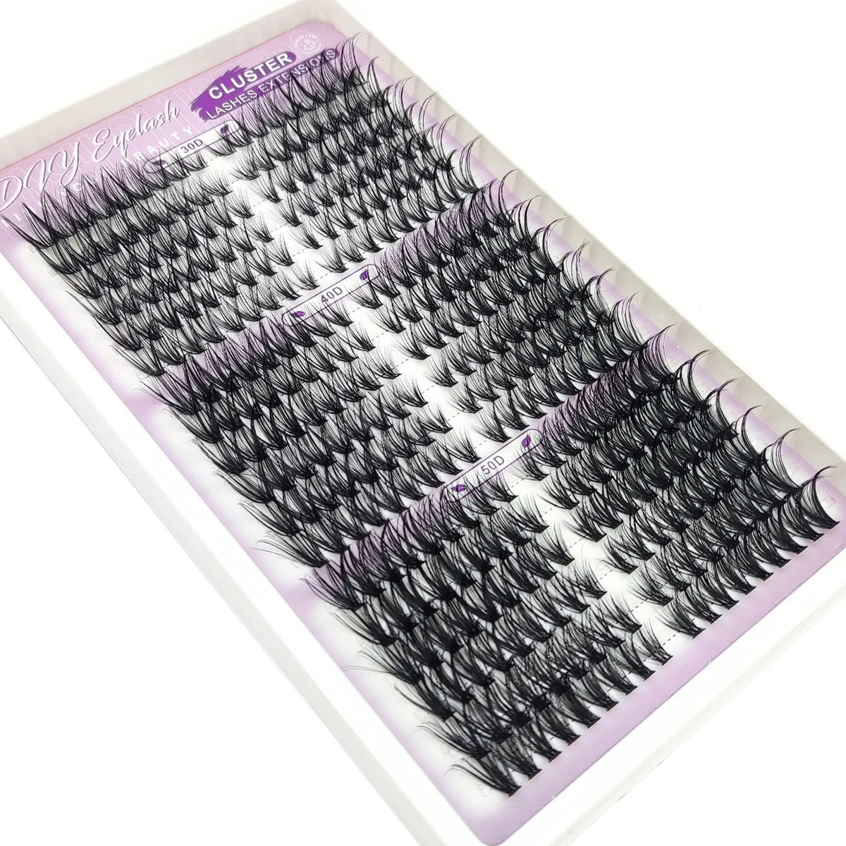 30-100D extensión de pestañas gruesas y esponjosas independiente 18 filas paquete de pestañas esponjosas de ojo de gato paquete de pestañas gruesas y rizadas