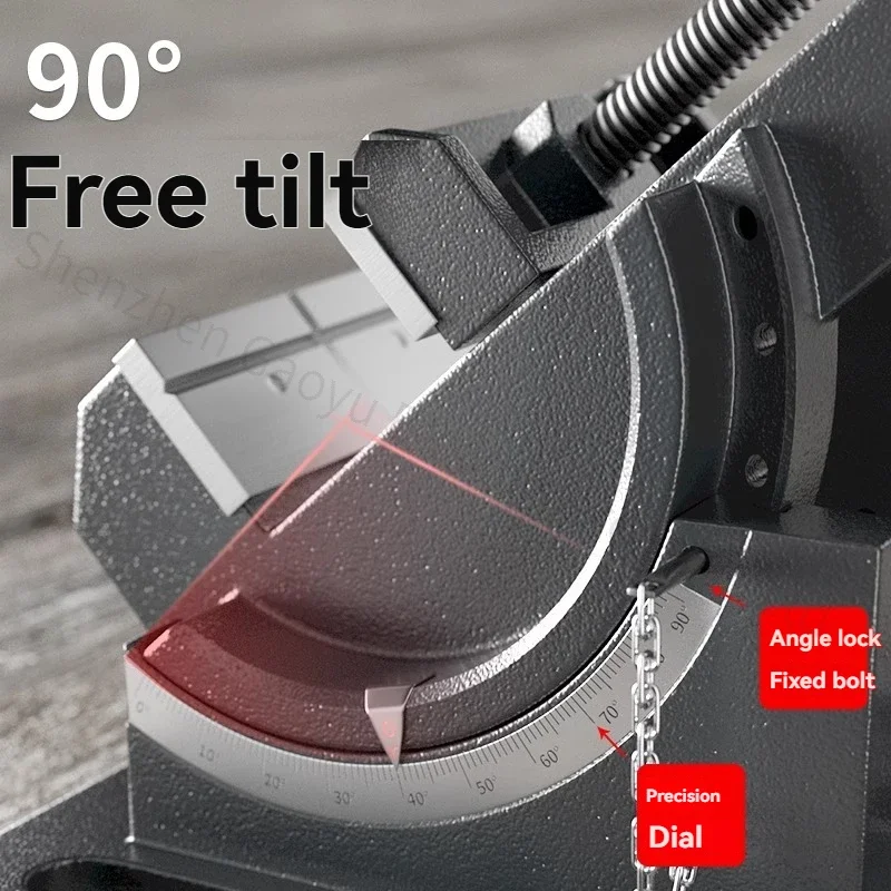 

1pc 4-inch Table Drill Fixture Table Pliers Tilting Guide Rod Angle Flat Pliers, Tilting Drilling Machine Table Vise,