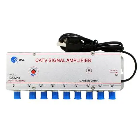 New 2/3/4/6/8 Way 20db CATV TV Antenna Signal Amplifier Booster Splitter US Plug AMP Splitter Home TV Equipments 45Mhz to 860MHz