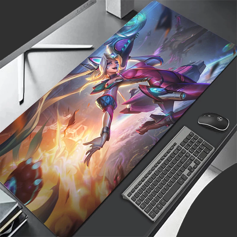 Mousepad Computer Gaming Accessories Keyboard Pad Office PC L-league of Legends Jinx Rubber Mouse Pad Decoracion Desk Mouse Mat
