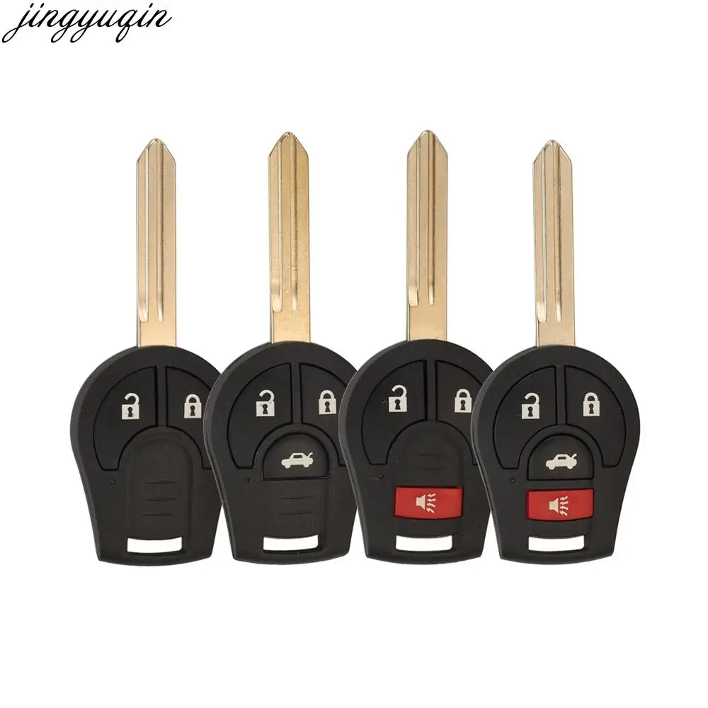 

Jingyuqin 5pcs Remote Car Key Case Shell For Nissan SUNNY Sylphy TIIDA LIVINA PALADIN March Versa Rogue 2012-2015 Entry Fob