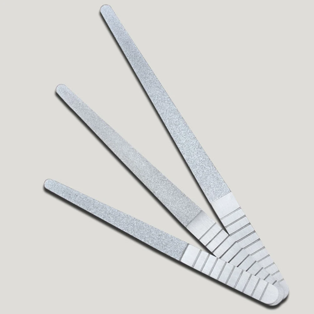 

6 Pcs Stainless Steel Nail Files Double Sided Manicure Tools for Natural False Nails Polishing Shaping Sanding Pedicure