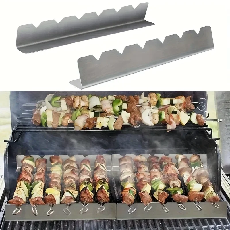 ที่วางเคบับ 2 ชิ้น ที่ยึดเหล็ก - Camping Cooking Utensil Holder บทวิจารณ์และราคา