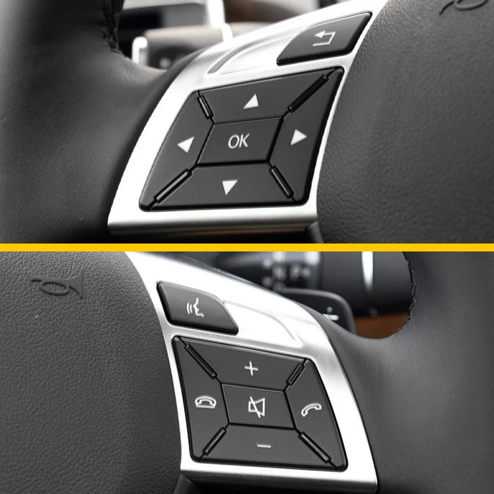 Car Steering Wheel Button Trim Black Car Interior Accessories For Mercedes Benz E300 E350 E400 2012 2013 2014 2015 2016 2017