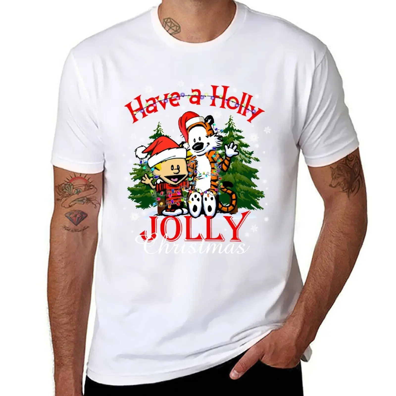 Create A Calvin Arts Fans Hobbes Have A Jolly Christmas Vintage Better T-Shirt funny t shirts man T-Shirt