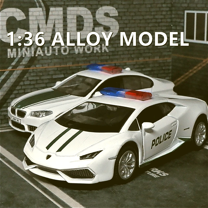 1:36 Scale Dubai Police Alloy Car Model Diecast Car Toys for Boys Birthday Gift Toys Car Collection