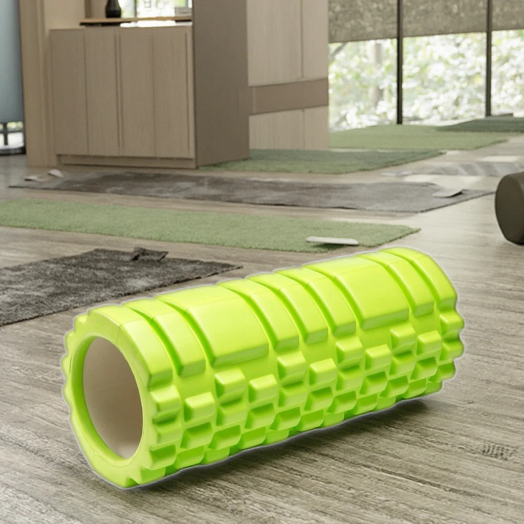 

Good Quality Yoga Pilates PVC EVA Massage Column Axis Roller Exercise Foam Roller
